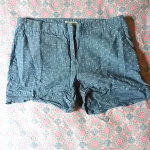 Denim linen material shorts Size 6